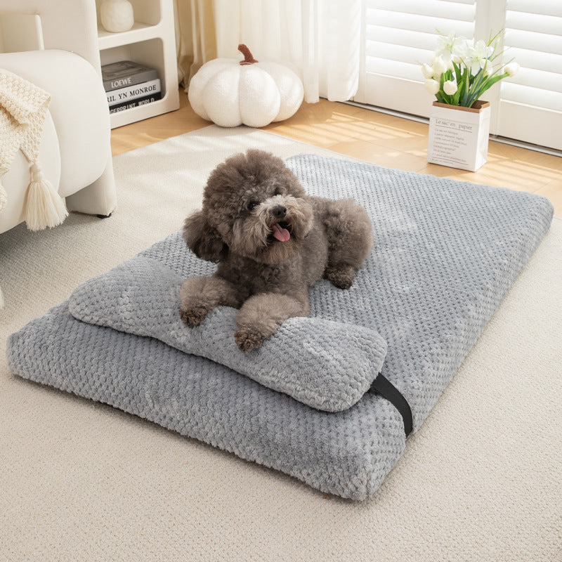 Winter Warm Pet Mat – Comfortable Pineapple Plaid Bed for Cats & Dogs