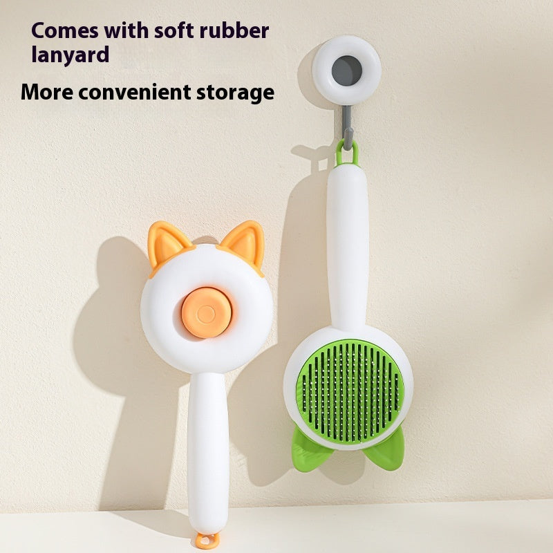 Self-Cleaning Pet Hair Remover Brush – Grooming Comb