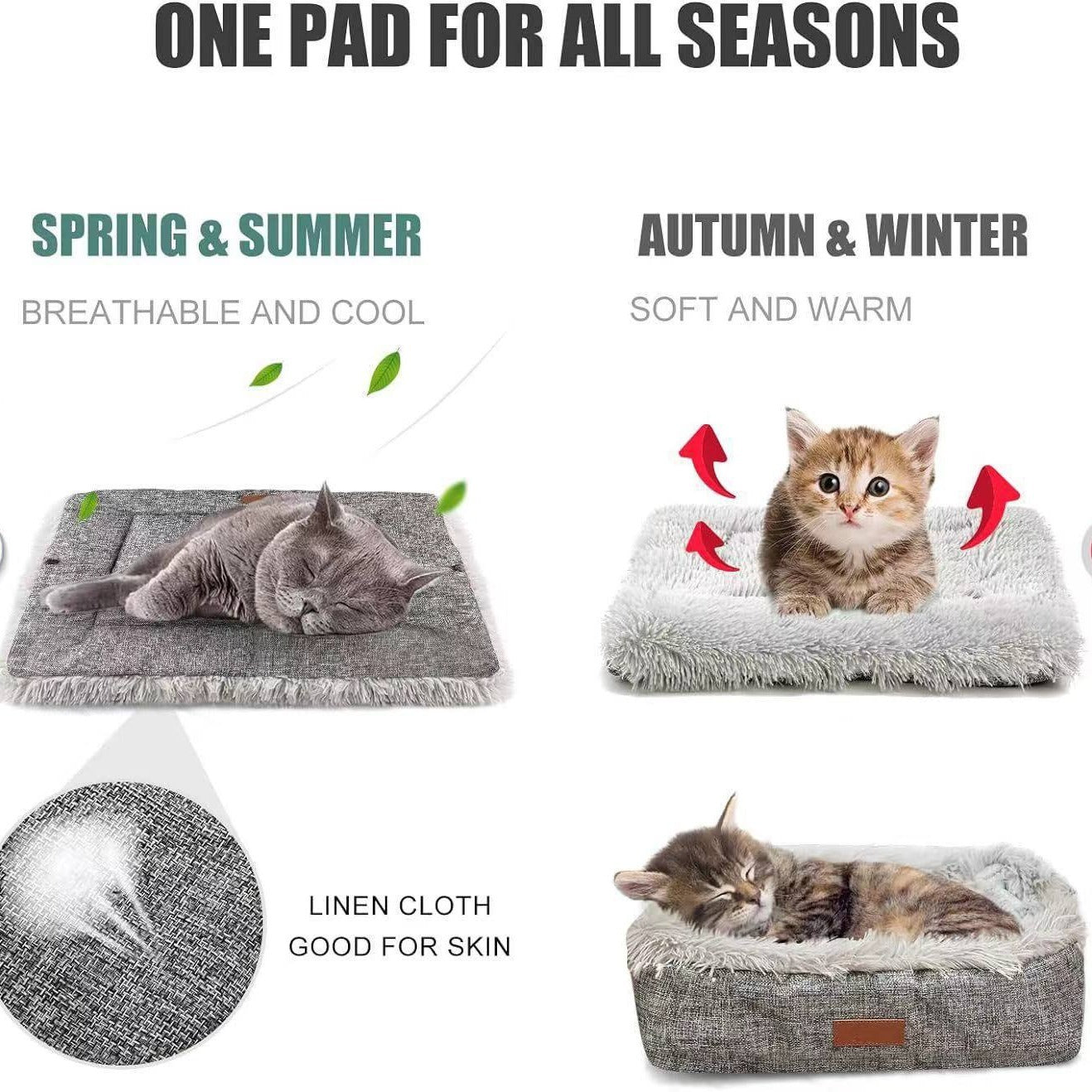 Self-heating Plush Washable Dog Kennel Sleeping Mat
