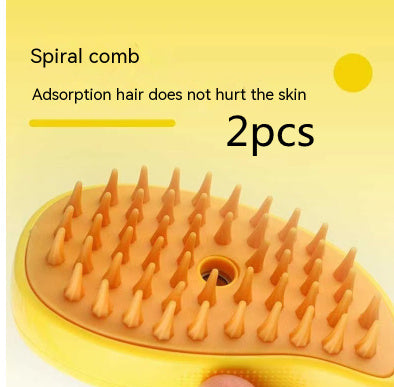 3-in-1 Pet Steam Brush – Electric Spray Grooming Comb