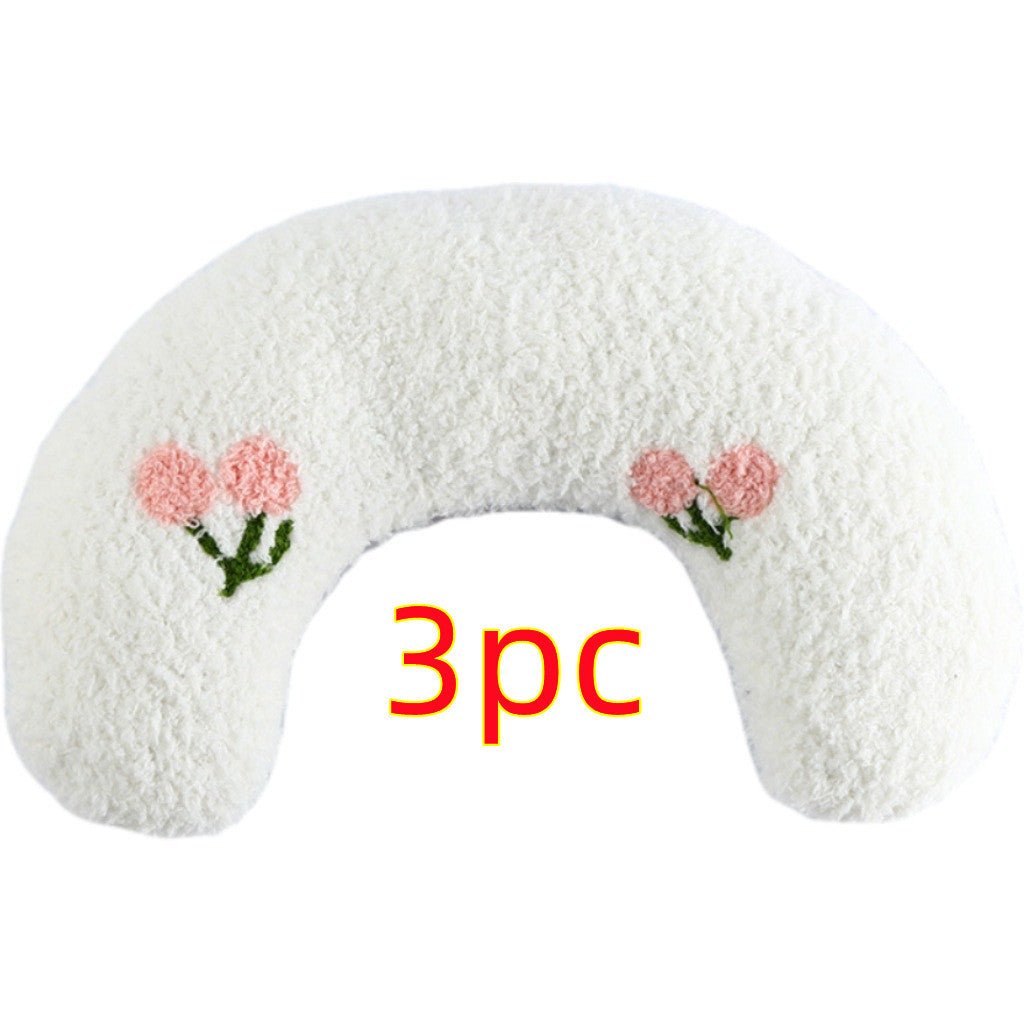 Soft U-Shaped Pet Pillow – Washable Neck & Headrest Cushion