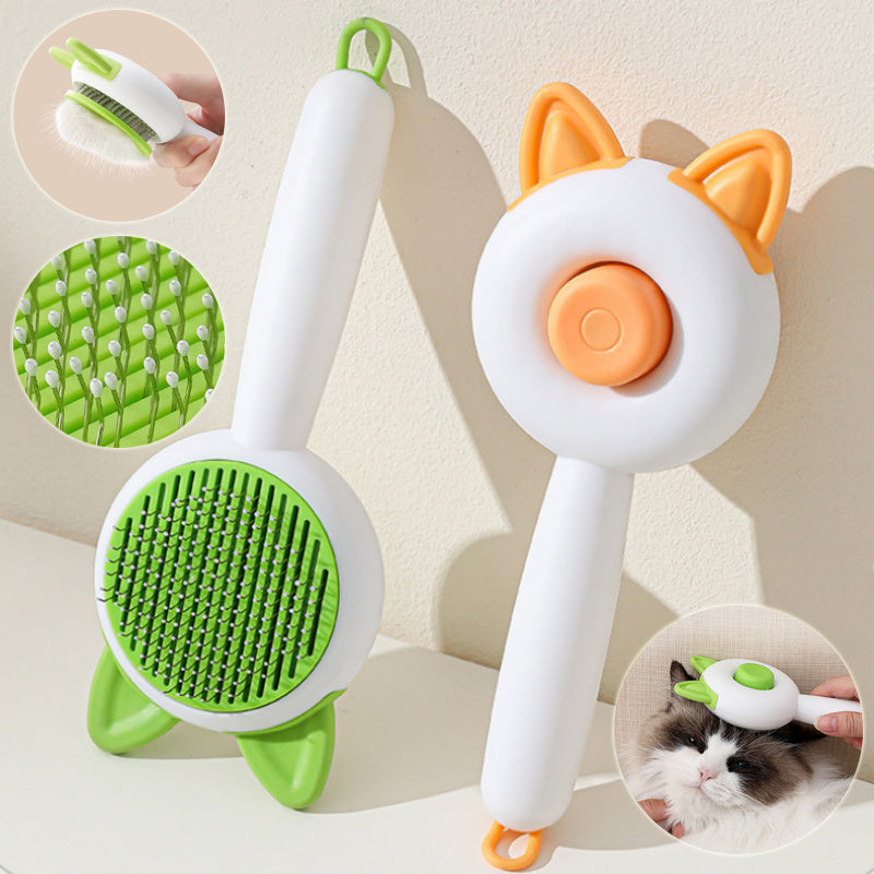 Self-Cleaning Pet Hair Remover Brush – Grooming Comb