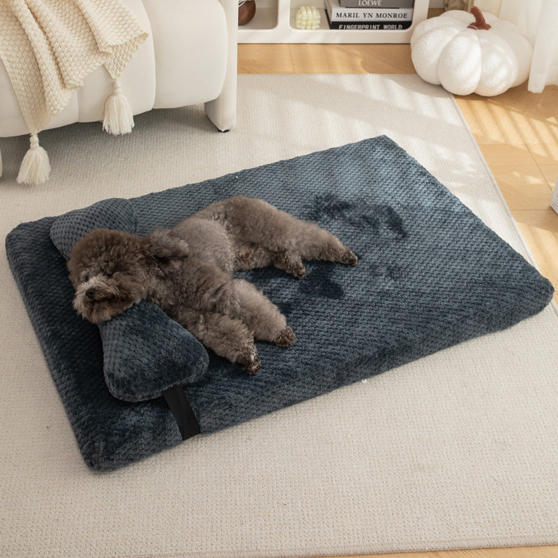 Winter Warm Pet Mat – Comfortable Pineapple Plaid Bed for Cats & Dogs