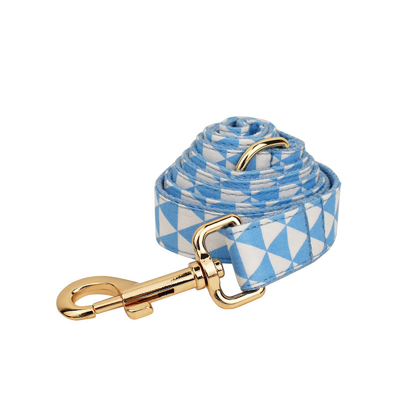 Blue Dog Harness Vest – Bowknot Design with Leash Ring