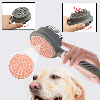 Self-Cleaning Pet Hair Removal Brush – Double-Sided Comb