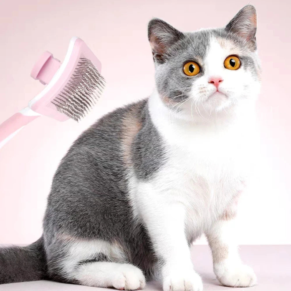 Self-Cleaning Slicker Brush – Hair Remover