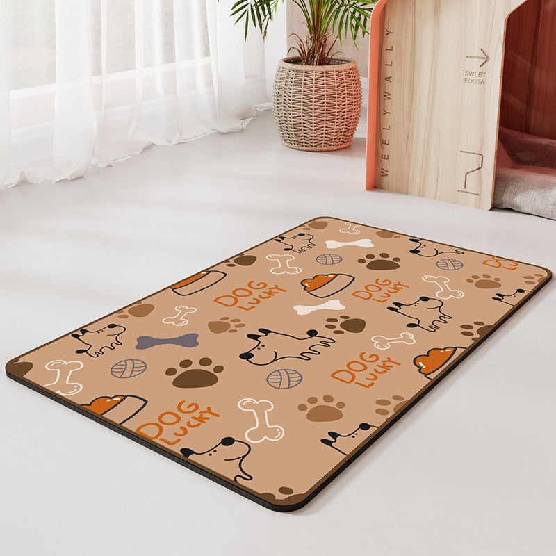 Pet Diatomaceous Earth Feeding Mat Waterproof Quick Dry Placemat