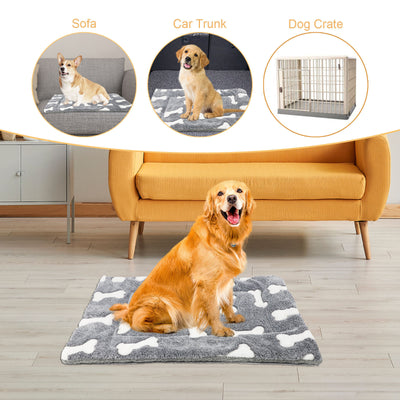 Self-Warming Pet Bed Mat – Reversible Fleece Crate Pad