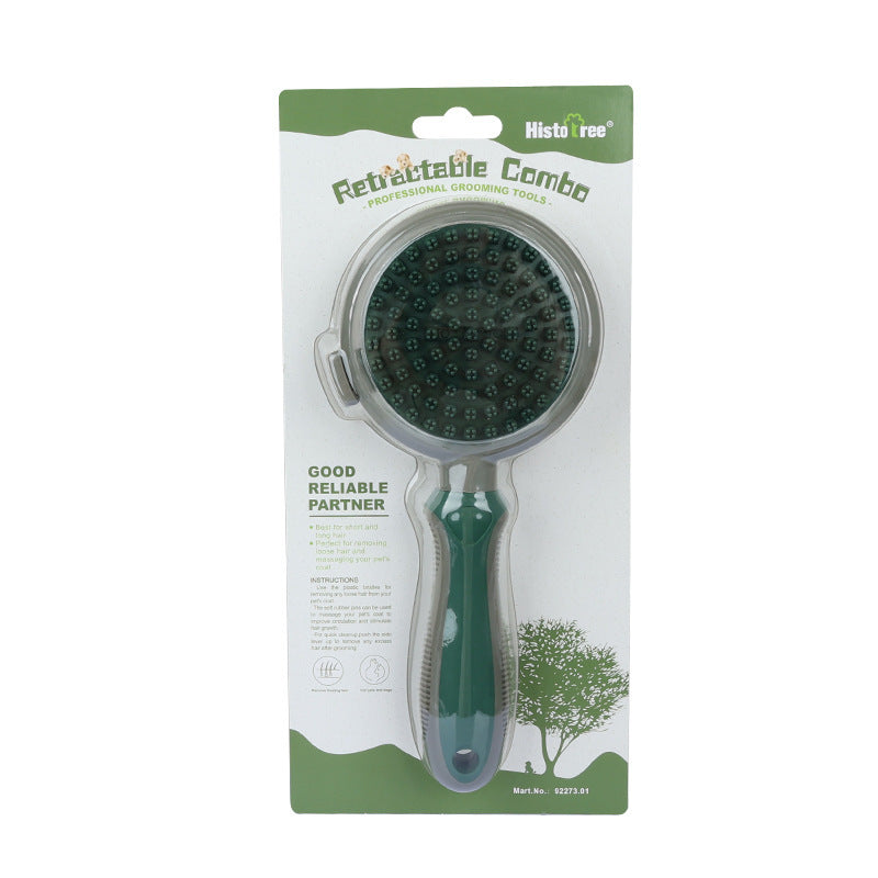 Self-Cleaning Pet Hair Removal Brush – Double-Sided Comb