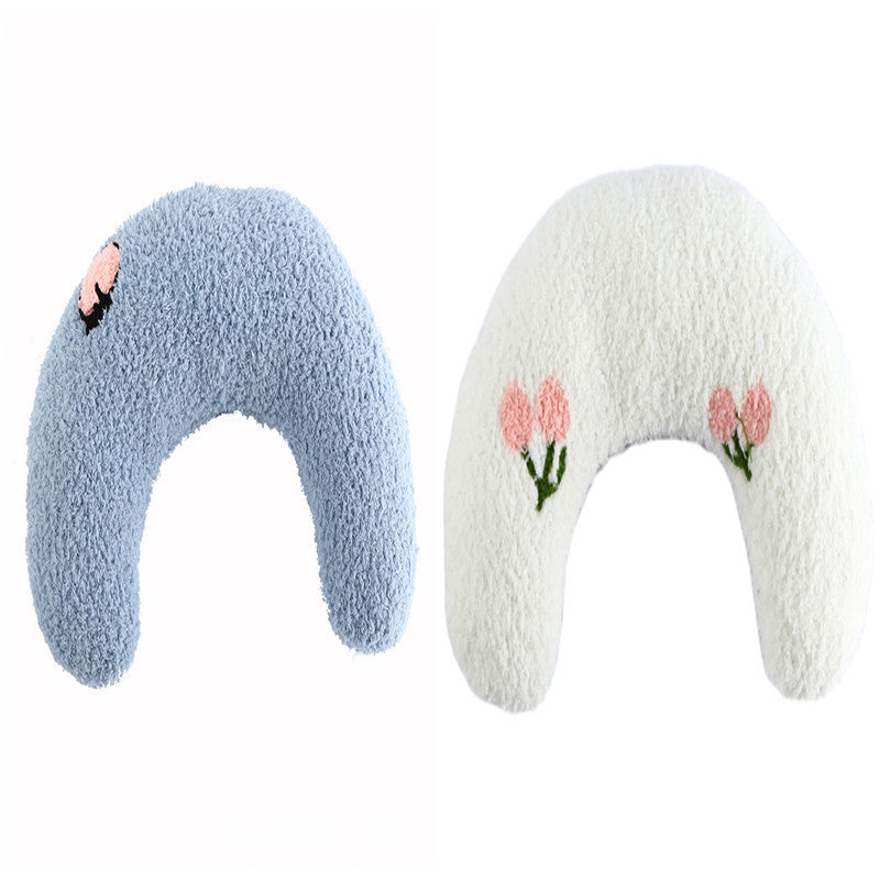 Soft U-Shaped Pet Pillow – Washable Neck & Headrest Cushion