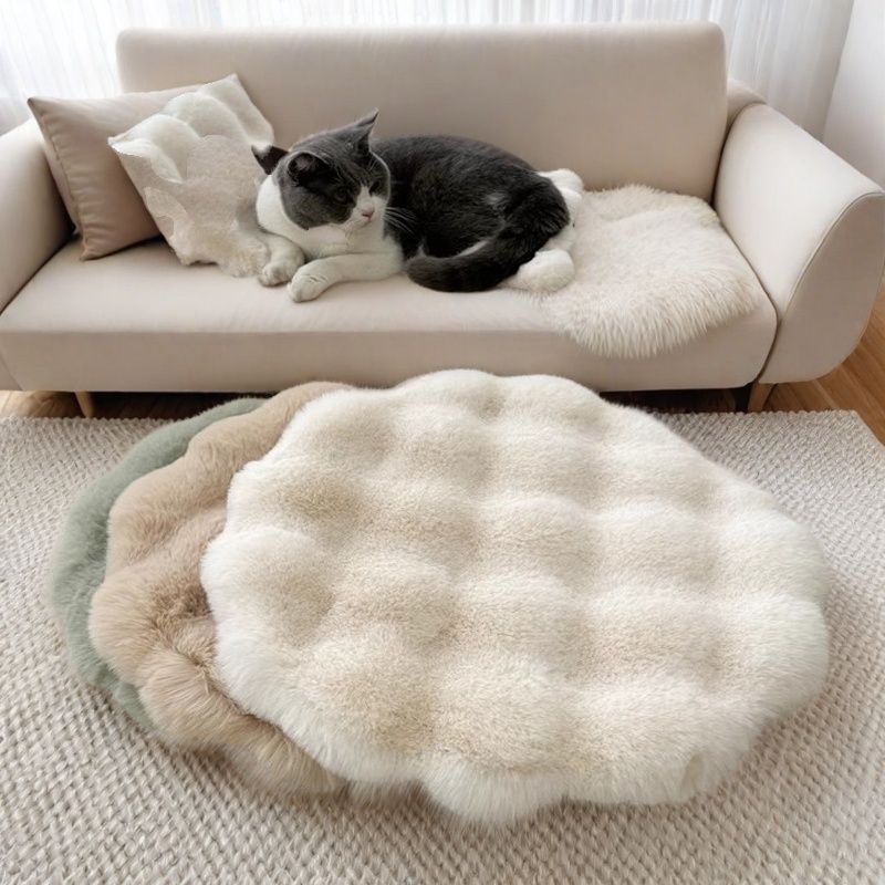 Plush Round Pet Bed – Warm Autumn & Winter Sleeping Pad