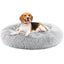 24" Round Fluffy Cat Bed – Anti-Slip Plush for Pets Up to 25 lbs