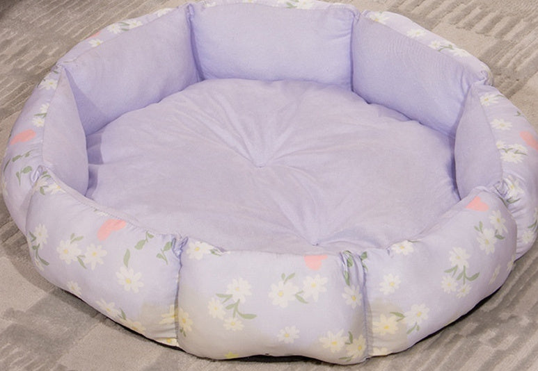Octagon Pet Bed – Cozy Fleece-Lined Nest