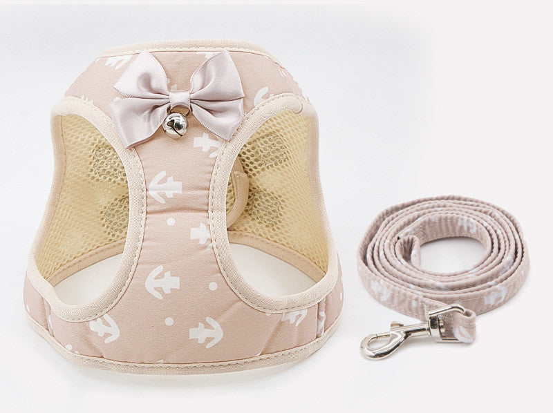 Cat Harness & Leash Set – Adjustable Chest Harness with Collar