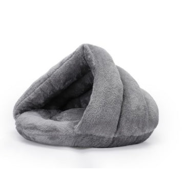 Winter Warm Semi-Closed Dog Bed – Velvet Triangle Pet Nest
