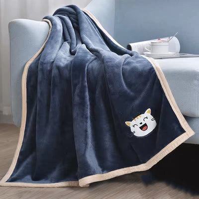 Warm Flannel Pet Blanket – Thick Winter Sleeping Quilt