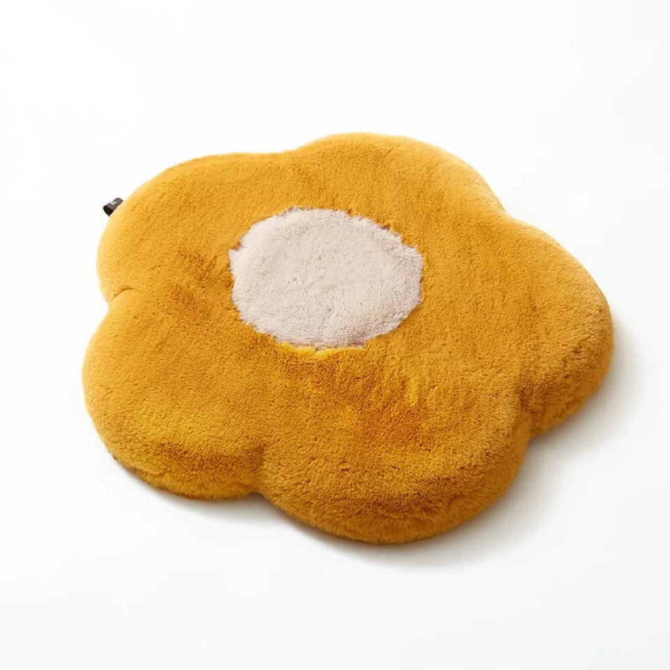 Winter Velvet Pet Cushion – Memory Foam Bed for Small Dogs & Cats