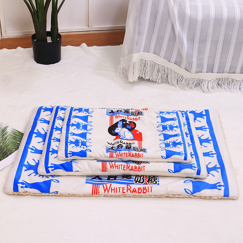 Simulation 3D Pizza Avocado Omelette Pet Warm Blanket Mat Bed Soft Thickened