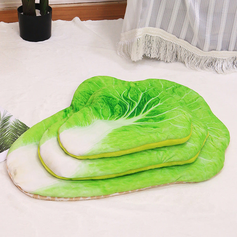 Simulation 3D Pizza Avocado Omelette Pet Warm Blanket Mat Bed Soft Thickened