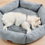 Rose Velvet Dog Bed – Calming Plush Sofa