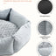 Rose Velvet Dog Bed – Calming Plush Sofa