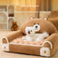Winter Warm Angora Pet Sofa Bed – Cozy Dog & Cat Nest