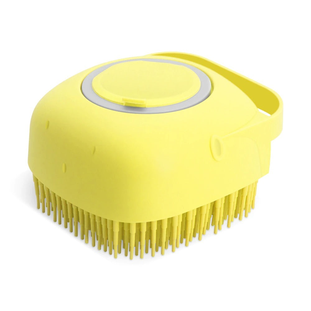 Silicone Pet Bath Brush – Shampoo Massager for Dogs & Cats