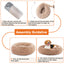 24" Round Fluffy Cat Bed – Anti-Slip Plush for Pets Up to 25 lbs