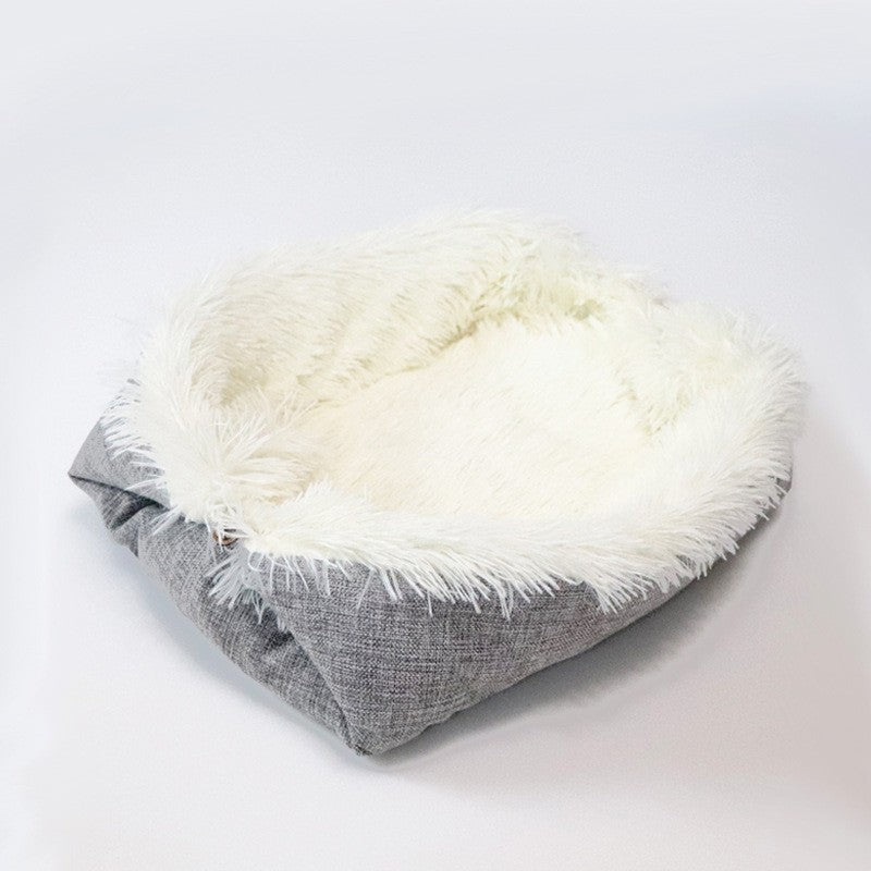 Self-Heating Pet Blanket Bed – Warm Fluffy Pad for Cats & Dogs