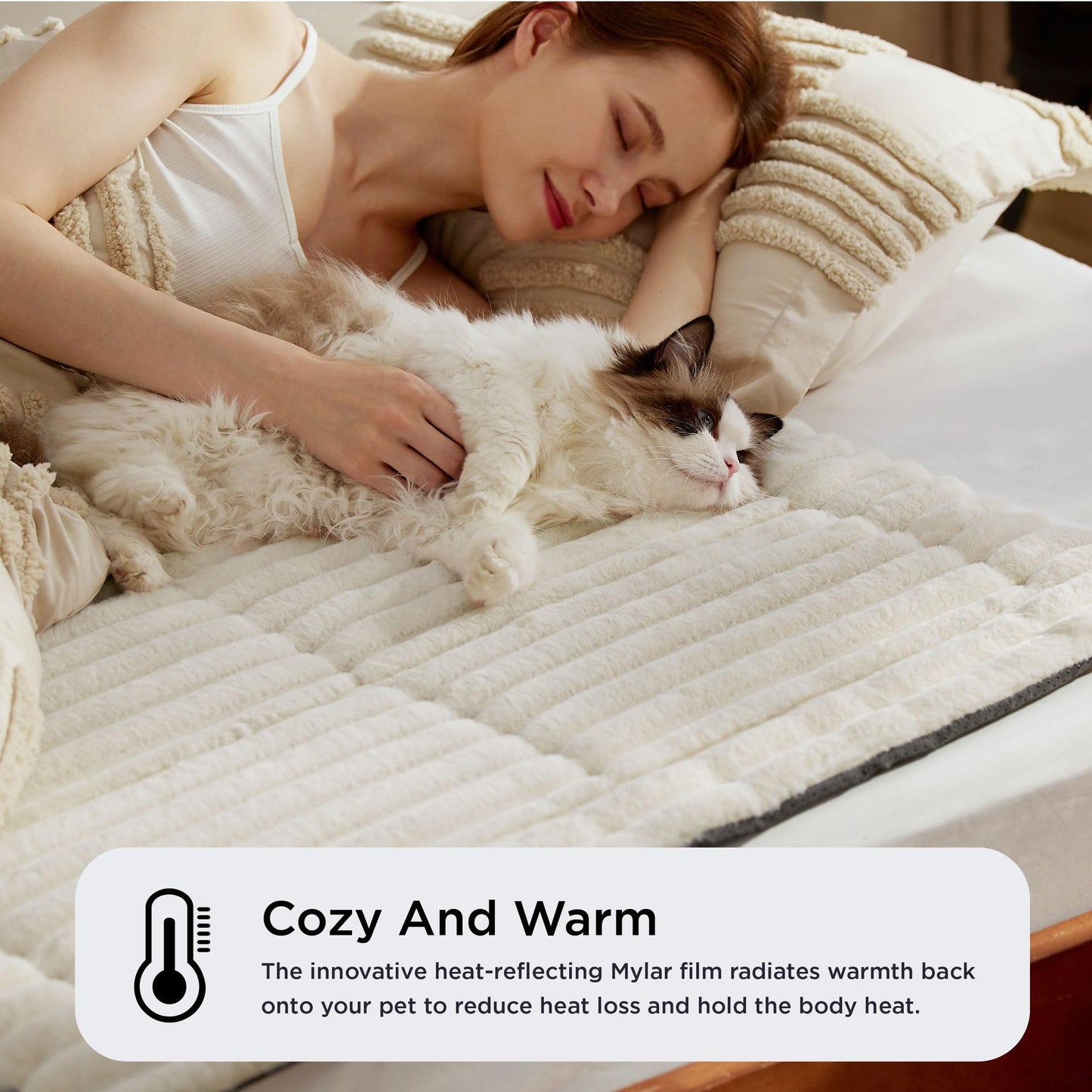 Cat & Dog Sleeping Pad – Soft Cushion Blanket for Pets
