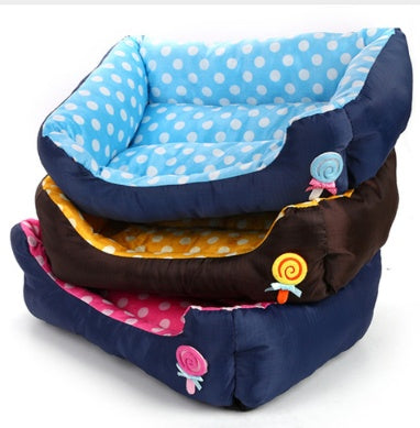 Warm Wave Pet Sofa Bed Cozy Dog and Cat Kennel for Teddy Lollipop Design