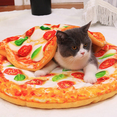Simulation 3D Pizza Avocado Omelette Pet Warm Blanket Mat Bed Soft Thickened
