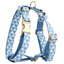 Blue Dog Harness Vest – Bowknot Design with Leash Ring