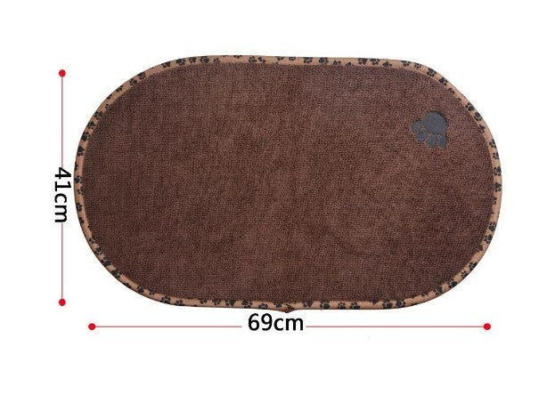Microfiber Dog Bowl Placemat – Non-Slip, Absorbent Feeding Mat