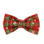 Christmas Pet Collar & Leash Set – Plaid Bowknot Design