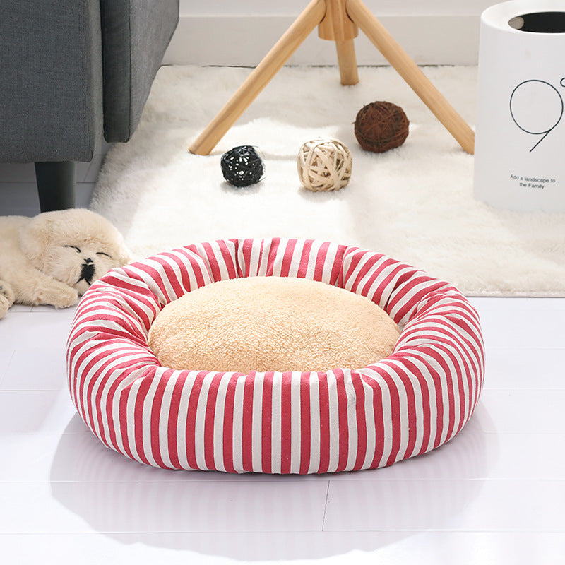 Flax Tart Pet Nest Warm Cat and Dog Bed for Winter Indoor Use