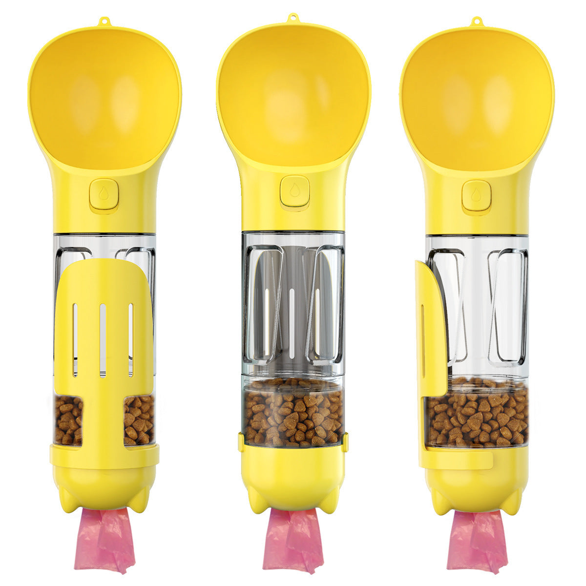 3-in-1 Portable Dog Water Bottle – Feeder & Waste Bag Holder
