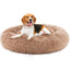24" Round Fluffy Cat Bed – Anti-Slip Plush for Pets Up to 25 lbs