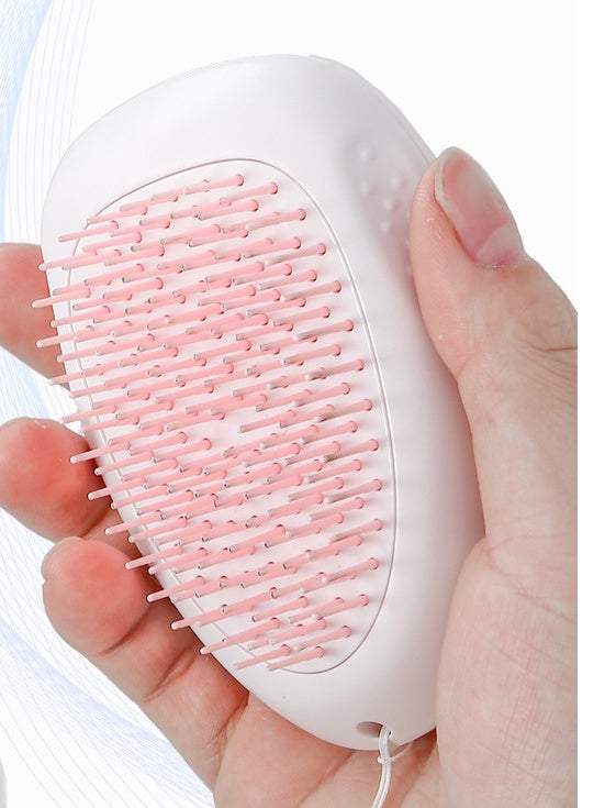 White Pet Grooming Brush – Cat & Dog Hair Remover Comb