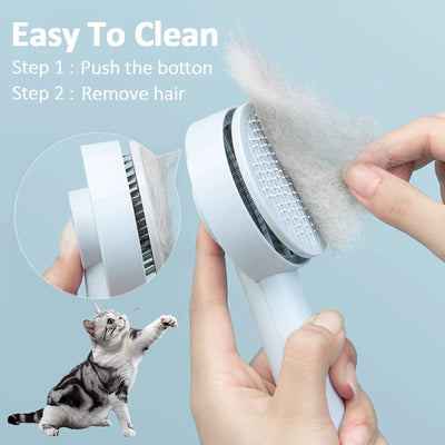 Self-Cleaning Pet Needle Comb – Hair Remover Brush