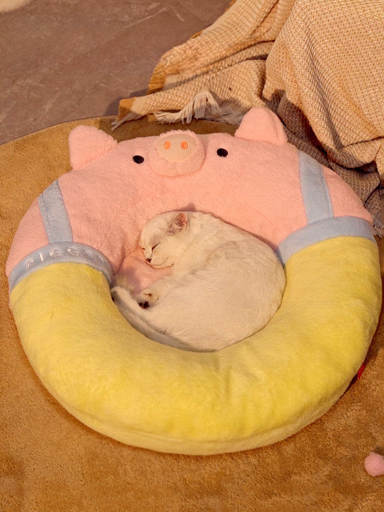 All-Season Cat Bed – Warm Winter Sleeping House & Mat for Kittens