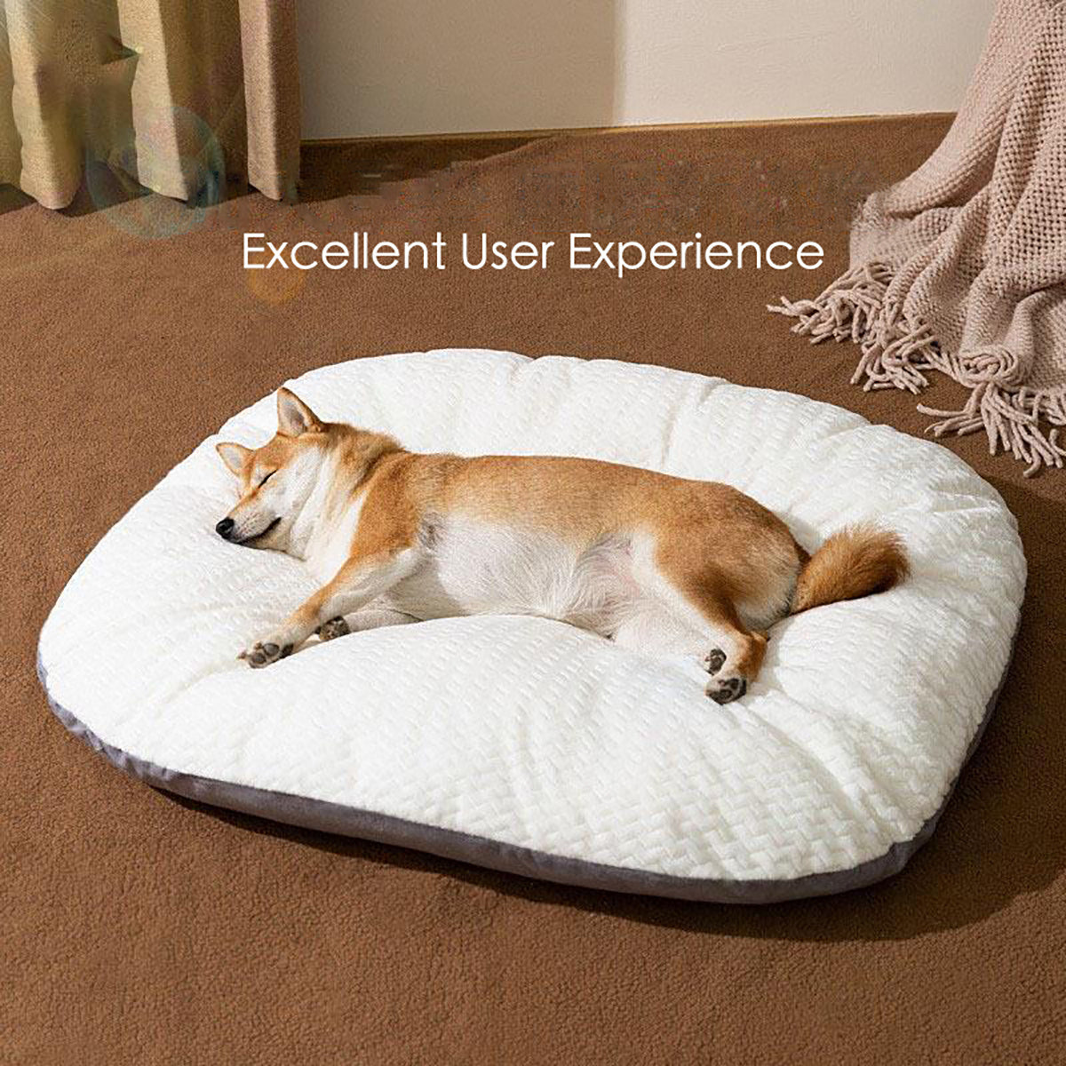 Oval Dog Bed – Large Washable Cushion for Crates & Sleeping Comfort