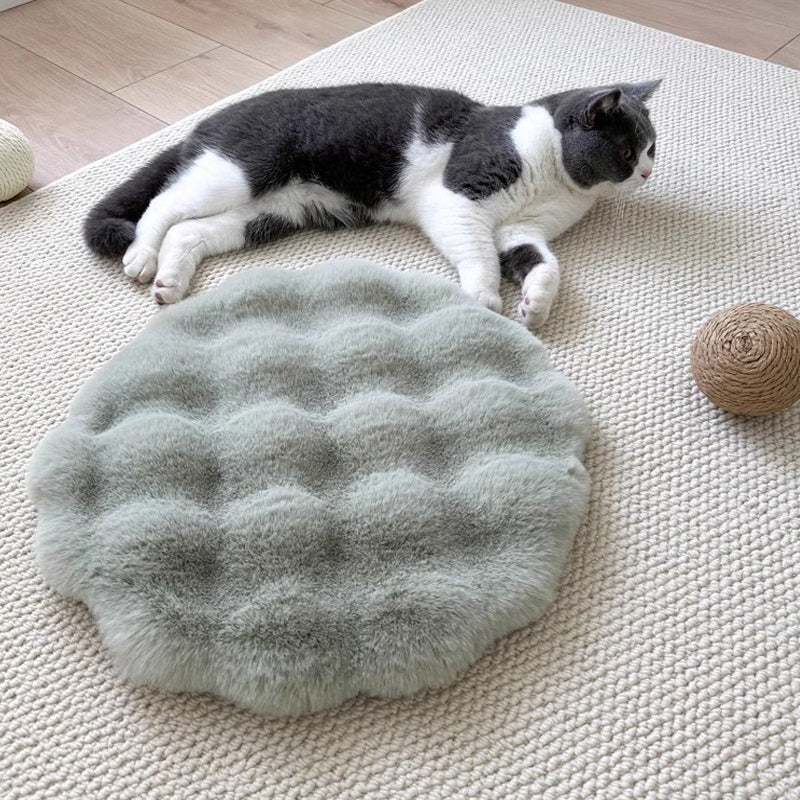 Plush Round Pet Bed – Warm Autumn & Winter Sleeping Pad