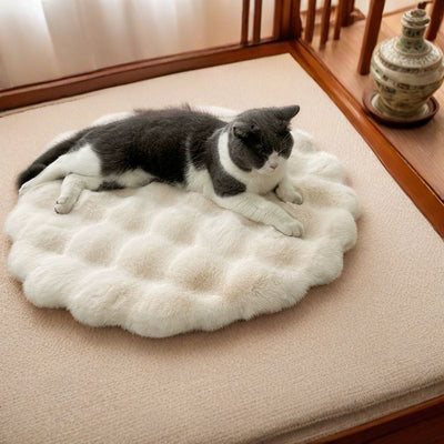 Plush Round Pet Bed – Warm Autumn & Winter Sleeping Pad