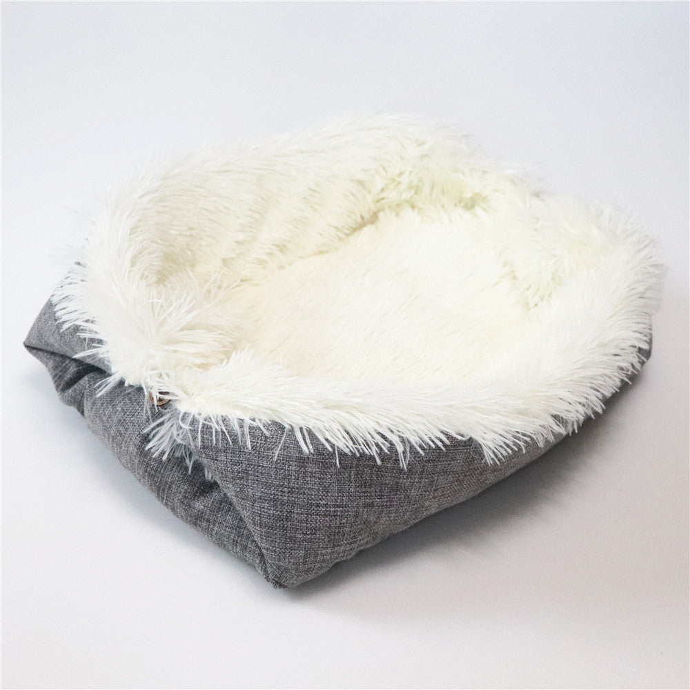 Folding Plush Pet Mat – Dual-Purpose Convertible Bed for Cats & Dogs