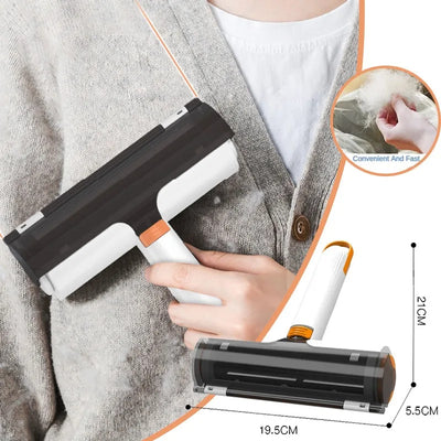 2-in-1 Pet Hair Removal Roller – Portable & Washable Lint Brush