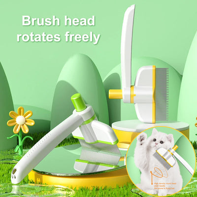 Self-Cleaning Pet Comb – Long Hair Cat & Dog Grooming Brush