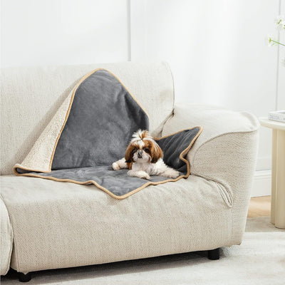 Waterproof Pet Blanket – Thick Flannel Sherpa Mat
