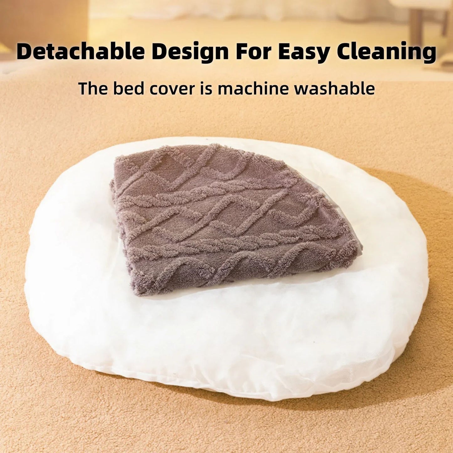 Dog Bed for Large, Medium & Small Dogs – Soft Non-Slip Calming Mat