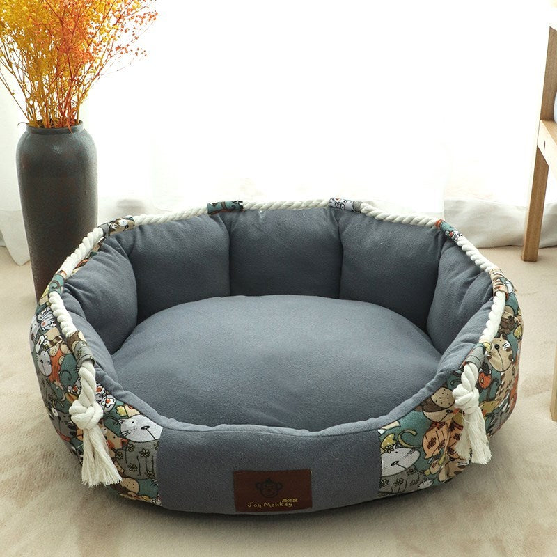 Four Seasons Large Dog Bed – Removable & Washable Kennel